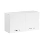 Mobile sopracappa 90x32x49H cm. bianco frassinato
