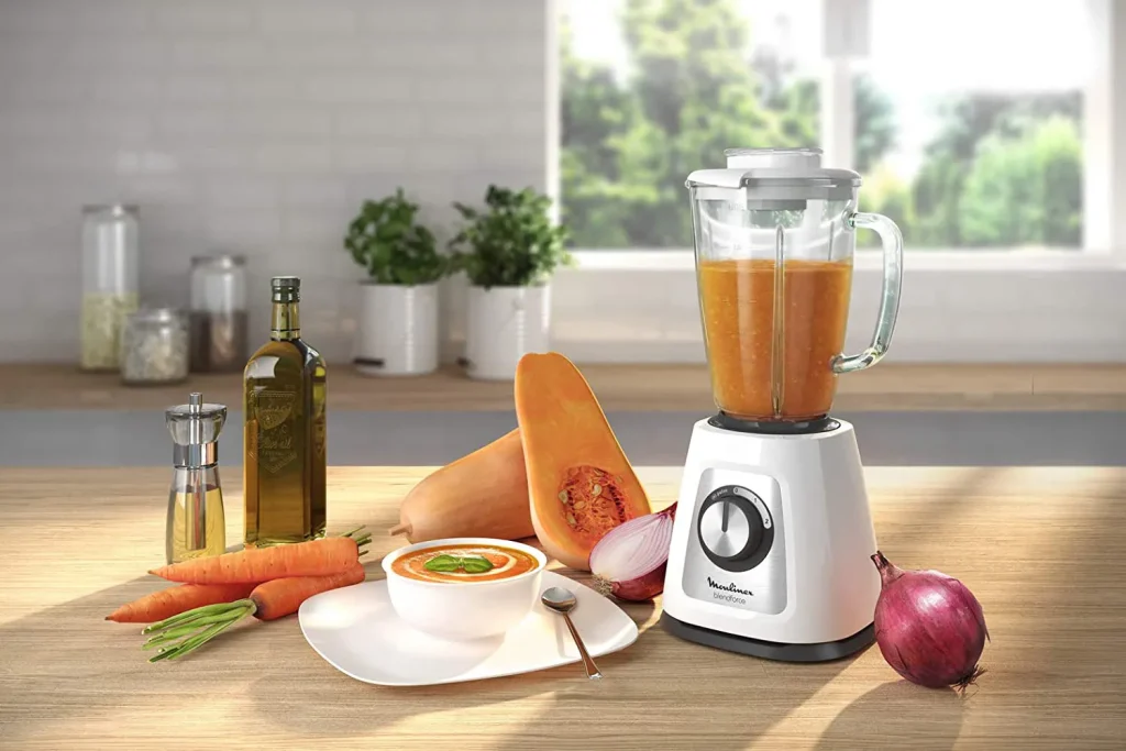 Moulinex Frullatore con Bicchiere Capacità 1,7 Litri Potenza 800 watt colore Bianco - LM4351 BlendForce 2