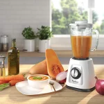Moulinex Frullatore con Bicchiere Capacità 1,7 Litri Potenza 800 watt colore Bianco - LM4351 BlendForce 2
