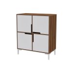 Multiuso Wind Tower 4 scomparti colore noce bianco90x45x90h