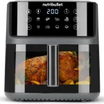 Friggitrice ad Aria Nutribullet 8 Litri Potenza 2000W con Timer e Termostato Regolabile colore Grigio Scuro CrispLite Vision - NBA0811DG