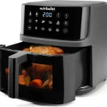 Friggitrice ad Aria Nutribullet 8 Litri Potenza 2000W con Timer e Termostato Regolabile colore Grigio Scuro CrispLite Vision - NBA0811DG