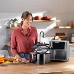 Friggitrice ad Aria Nutribullet 8 Litri Potenza 2000W con Timer e Termostato Regolabile colore Grigio Scuro CrispLite Vision - NBA0811DG