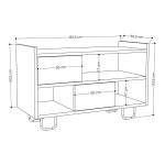 Panca scarpiera Troy retro grey con cuscino