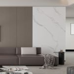 Pannello decorativo 1220x3000x5 mm. colore effetto marmo bianco lucido