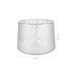 Paralume Deco ASZ1181 tessuto bianco motivo ricamo