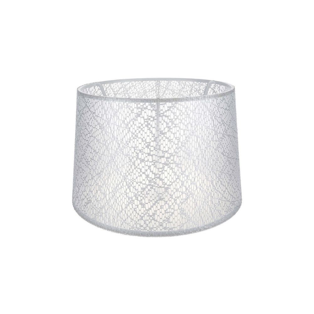 Paralume Deco ASZ1181 tessuto bianco motivo ricamo