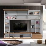 Parete attrezzata Boran bianco olmo