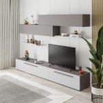 Parete attrezzata Kombat 260 colore bianco e tortora