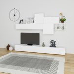 Parete attrezzata Tromen 260 cm. bianco opaco MTV234476