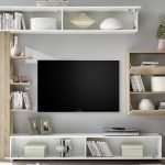 Parete attrezzata libreria Astrakat colore rovere