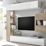 Parete attrezzata libreria Astrakat colore rovere