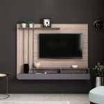 Parete porta tv Lawrance 157 noce particolari antracite