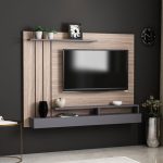 Parete porta tv Lawrance 157 noce particolari antracite
