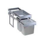 Pattumiera Tank 40 con vassoio estraibile in plastica 2x16 LT