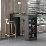 Penisola da cucina tavolo alto Swallow con piano e struttura antracite