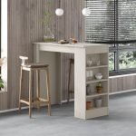 Penisola da cucina tavolo alto Swallow con piano e struttura cashmere