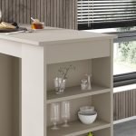 Penisola da cucina tavolo alto Swallow con piano e struttura cashmere