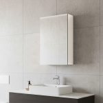 Pensile bagno bianco Solo2 con specchio anta reversibile