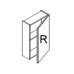 Pensile bagno bianco Solo2 con specchio anta reversibile
