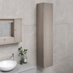 Pensile colonna h180x30x32p con anta olmo