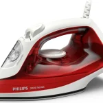 Philips Ferro da Stiro a Vapore Potenza 2000 Watt Piastra Antiaderente colore Rosso e Bianco - DST2010/40 Serie 2000