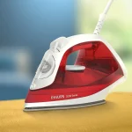 Philips Ferro da Stiro a Vapore Potenza 2000 Watt Piastra Antiaderente colore Rosso e Bianco - DST2010/40 Serie 2000