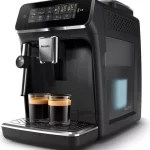 Philips Macchina Caffè Automatica Espresso con Macinacaffè ed Erogatore di Vapore Caffè in Grani colore Nero - Series 3300 LatteGo - EP3321/40