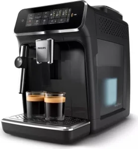 Philips Macchina Caffè Automatica Espresso con Macinacaffè ed Erogatore di Vapore Caffè in Grani colore Nero - Series 3300 LatteGo - EP3321/40