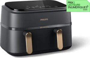 Friggitrice ad Aria Philips Airfryer Capacità 9 Litri Potenza 2750 Watt con Doppio Cestello colore Antracite - NA352/00