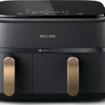 Friggitrice ad Aria Philips Airfryer Capacità 9 Litri Potenza 2750 Watt con Doppio Cestello colore Antracite - NA352/00