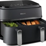 Friggitrice ad Aria Philips Airfryer Capacità 9 Litri Potenza 2750 Watt con Doppio Cestello colore Antracite - NA352/00