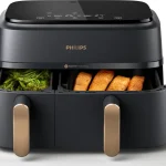 Friggitrice ad Aria Philips Airfryer Capacità 9 Litri Potenza 2750 Watt con Doppio Cestello colore Antracite - NA352/00