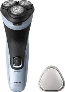 Philips Rasoio Elettrico 3 Testine Wet & Dry colore Nero Blu - Shaver 3000X Series X3003/00