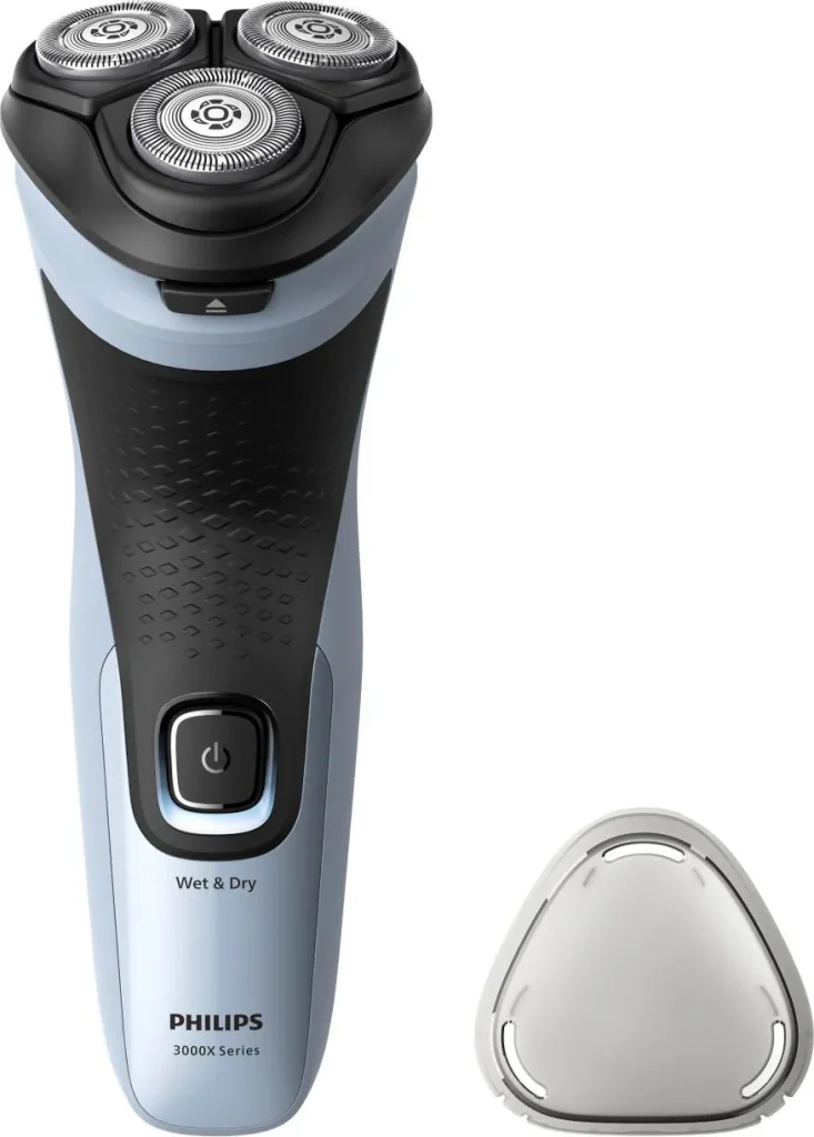 Philips Rasoio Elettrico 3 Testine Wet & Dry colore Nero Blu - Shaver 3000X Series X3003/00