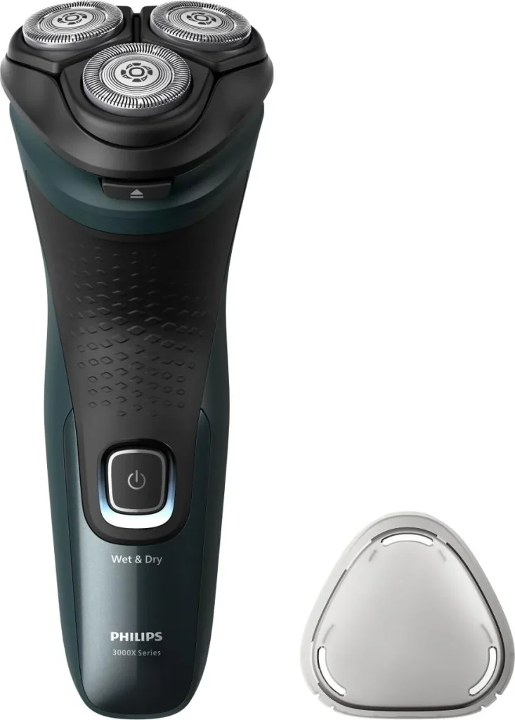 Philips Rasoio Elettrico Wet & Dry Autonomia 45 min colore Nero Verde Serie 3000X - X3052/00
