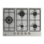 Piano cottura Ercole2 a gas da incasso 5 fuochi 70 cm. in acciaio inox