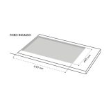 Piano cottura Samet Dafne70 a gas da incasso 5 fuochi 70 cm in vetro bianco