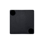 Piede cubotto in plastica colore nero 5.3x5.3x8 H cm.