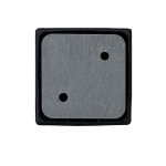 Piede cubotto in plastica colore nero 5.3x5.3x8 H cm.
