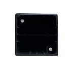 Piede cubotto in plastica colore nero 5.3x5.3x8 H cm.