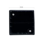 Piede cubotto in plastica colore nero 5.3x5.3x8 H cm.