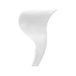 Piede in plastica colore bianco 9.5x20 H cm.