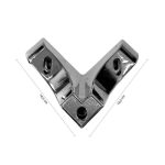 Piede in plastica colore cromo 16.5x16.5x8H cm.