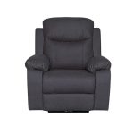 Poltrona Chicago recliner manuale in tessuto Twist 20 grigio
