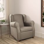 Poltrona Ebro eco nabuk tortora moxart 8