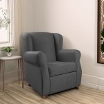 Poltrona Ebro tessuto grigio monaco 15