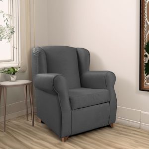 Poltrona Ebro tessuto grigio monaco 15