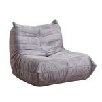 Poltrona Horace imbottitura in schiuma con rivestimento in tessuto UF912-07B grigio scuro sottovuoto