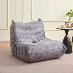 Poltrona Horace imbottitura in schiuma con rivestimento in tessuto UF912-07B grigio scuro sottovuoto